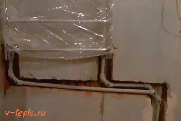 Подключение полотенцесушителя металлопластиковыми трубами